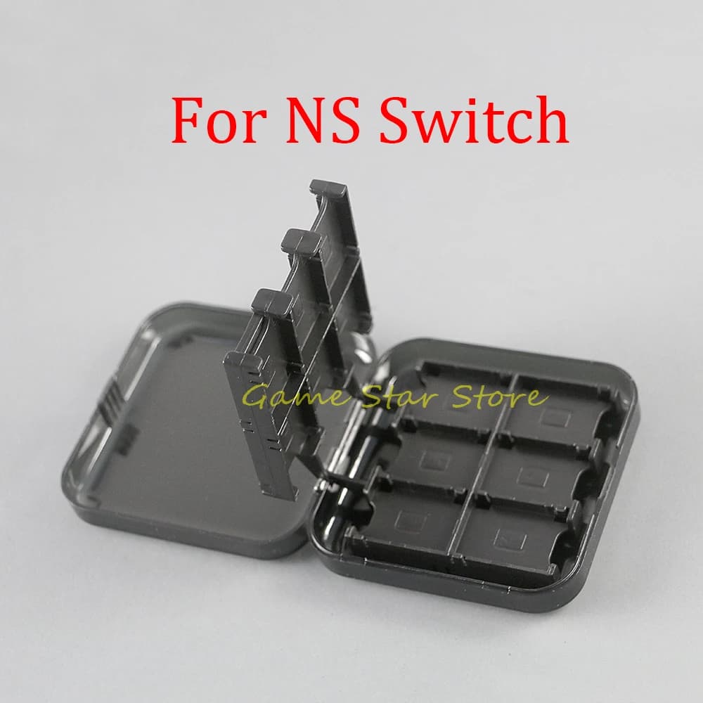 Custodia per carte da gioco 24 in 1 nera trasparente da 10 pezzi per scatola di immagazzinaggio per cartuccia NS Nintendo Switch