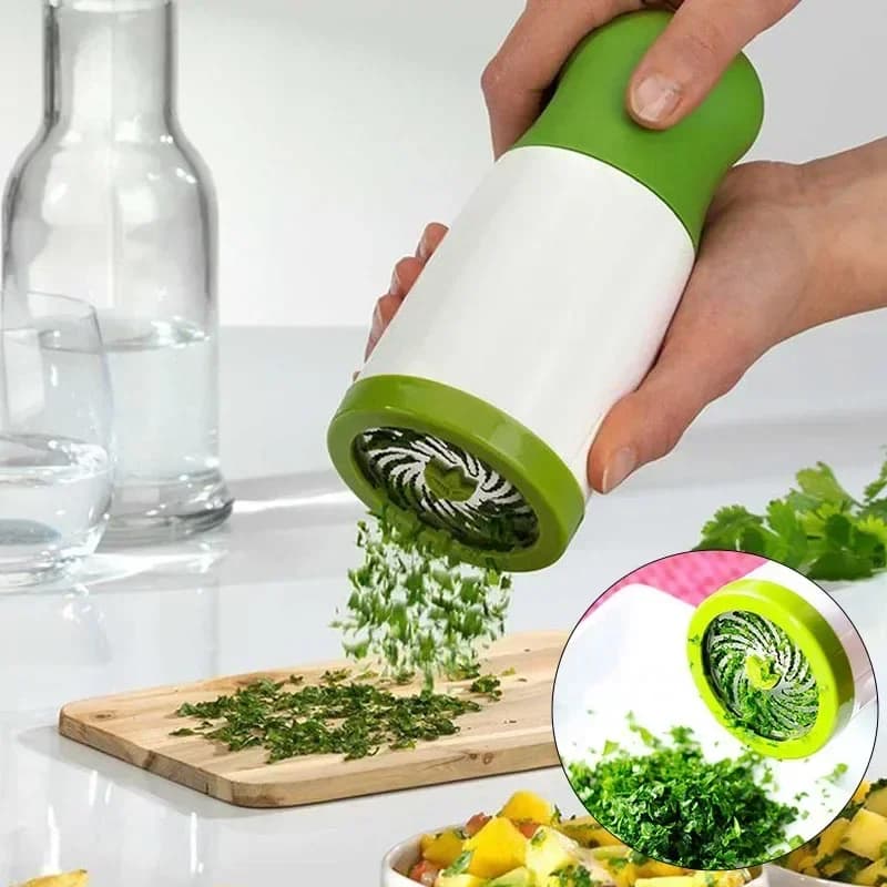 Tritatutto Manuale per Erbe e Spezie, Sminuzzatore per Prezzemolo, Ciliegino e Coriandolo, Utensile da Cucina