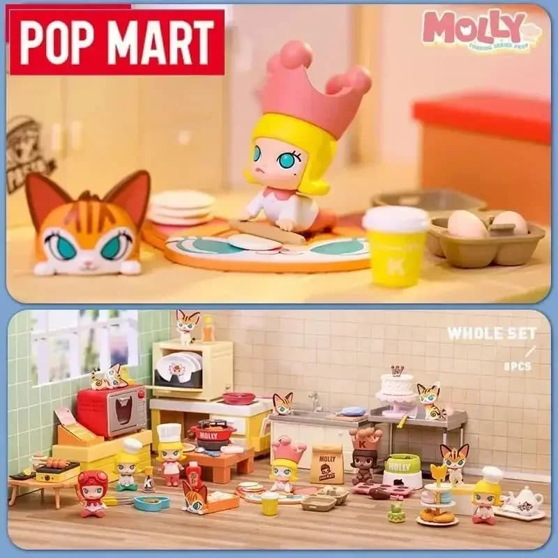 POP MART Molly Cooking Series - Action Figure Anime Kawaii Blind Box Giocattolo Sorpresa Mystery Bag per Collezionisti