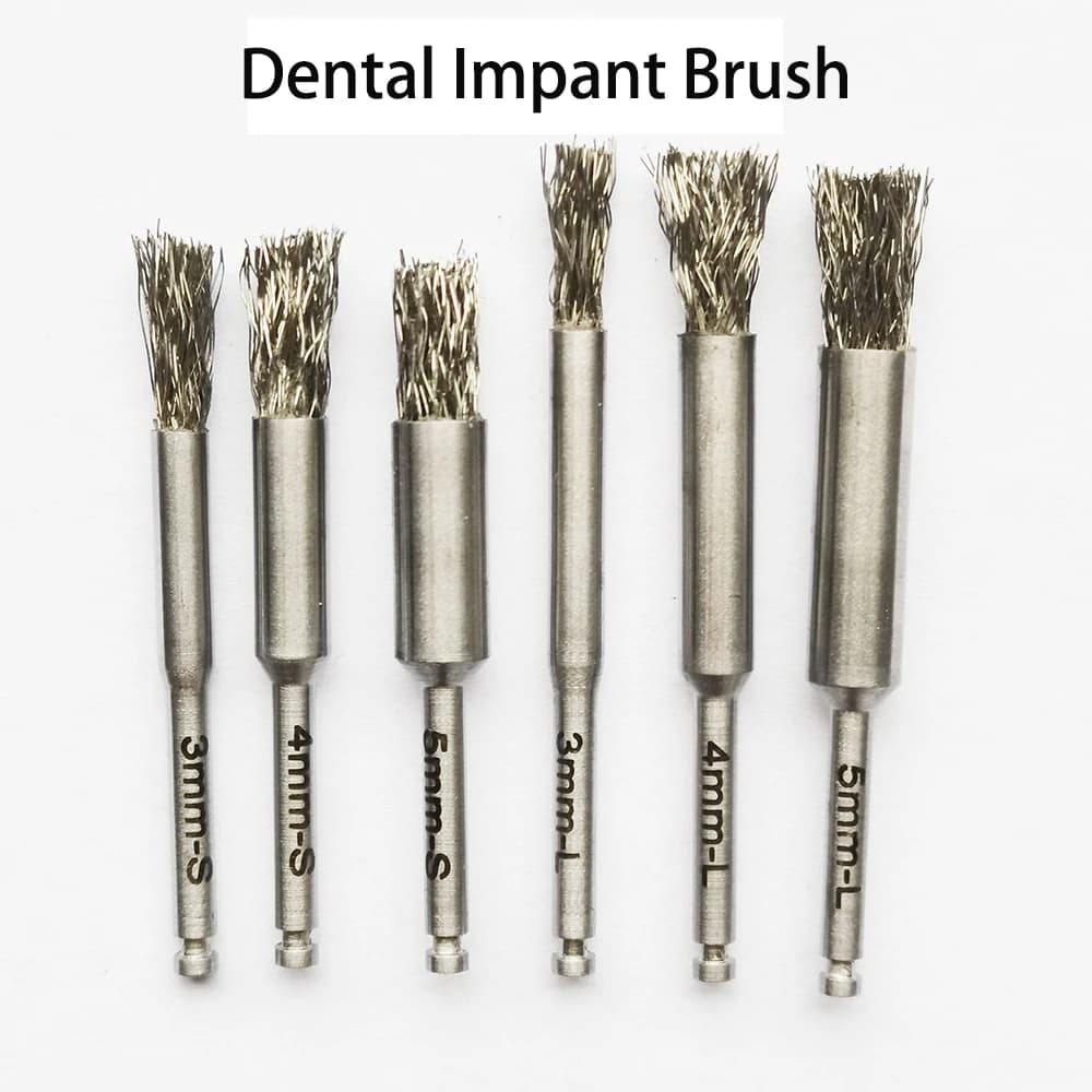 Spazzola per la pulizia dentale della superficie dell'impianto Filettature per la parod-impiantite Strumento Spazzola per la pulizia del moncone dello strumento Spazzola per la pulizia del dispositivo