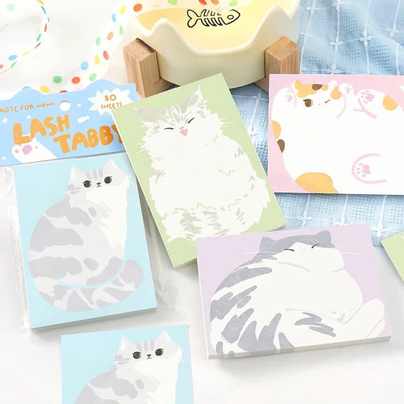 Blocco Note con 80 Fogli Lista delle Cose da Fare Quotidianamente, Carta per Messaggi Cartoon INS, Note Adesive Kawaii Carine, Materiale Scolastico