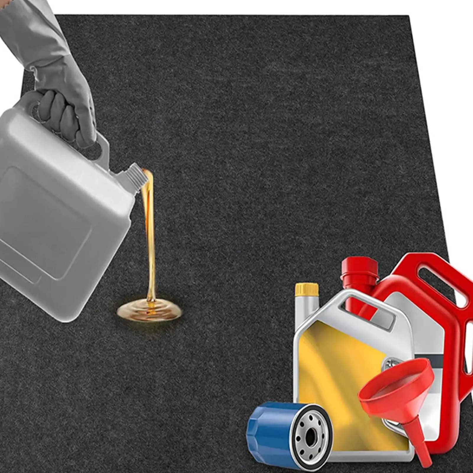 Tappetino Sottoscocca Auto Antimacchia Tagliabile Impermeabile per Protezione da Perdite d'Olio, Copertura per Pavimento Interno ed Esterno Lavabile
