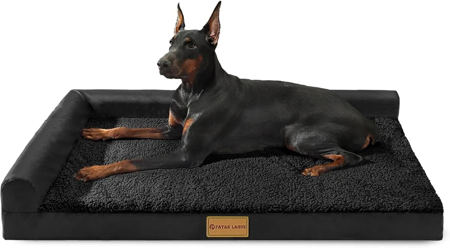 Cuccia Ortopedica Grande per Cani 36''X24'', Divano Impermeabile con Rivestimento Rimovibile, Fondo Antiscivolo, Nero