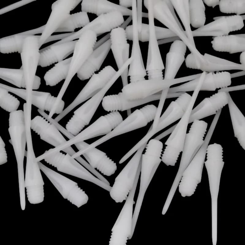 50 pezzi punte in plastica morbida punti ago di ricambio per freccette parti bianche nuovi accessori per testa di freccette in plastica di sicurezza