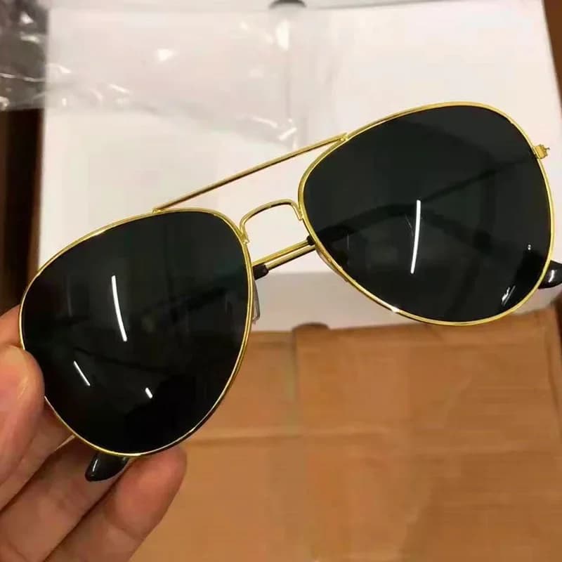 1PCS Fashion Metal Sunglasses for Men Women Pilot Round Gradient Mirror Outdoor Driving Glasses sunglasses men