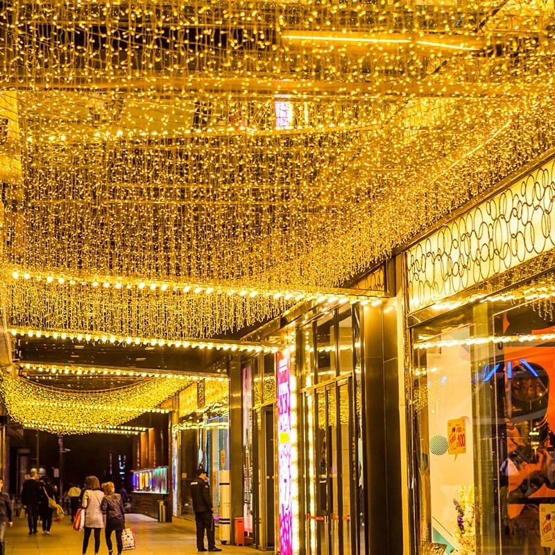 LED 10 x0.5m luci a cascata impermeabili illuminazione natalizia luci a strisce di ghiaccio luci per tende luci a stella complete per esterni stringa all'aperto