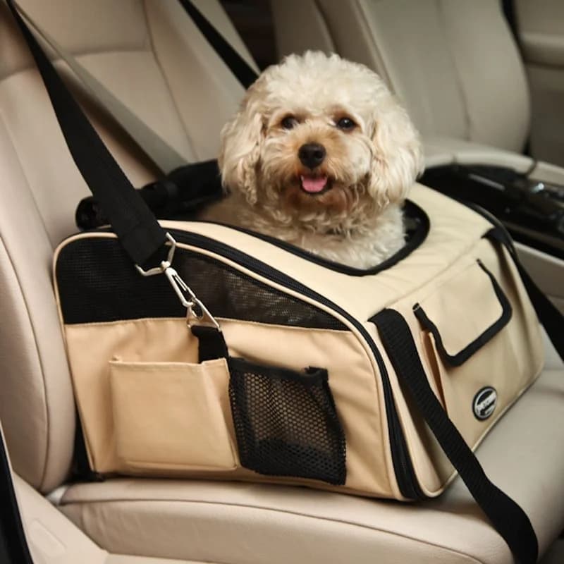 Portable Puppy Backpack Breathable Waterproof Pet Bag Car Seat Pet Carrier Car Seat Protection Pet Travel Bag Soft Dog Cat Beds