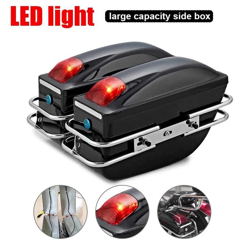 Universal moto Side Boxs bagaglio Tank Tail Tool Bag custodia rigida borse da sella tronco laterale per Honda/Yamaha/Suzuki
