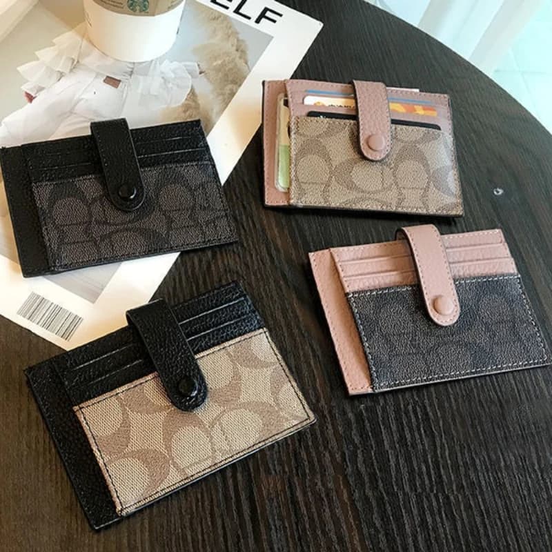 Ultra-thin Monogram Card Holder Ins Mini Fashion Short Envelope For Women Credit Card Holder Credit Card Holder with Applications