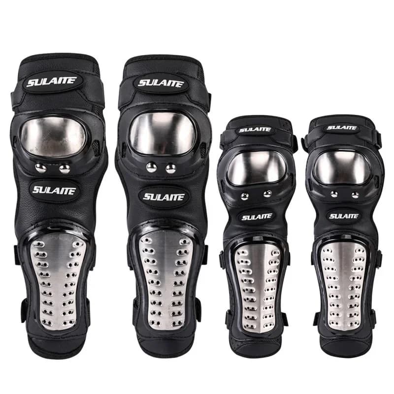 4 pcs/set knee pads for motorcycle elbows for motorcycle stainless steel protection kit for motorcyclecross racing protective equipment