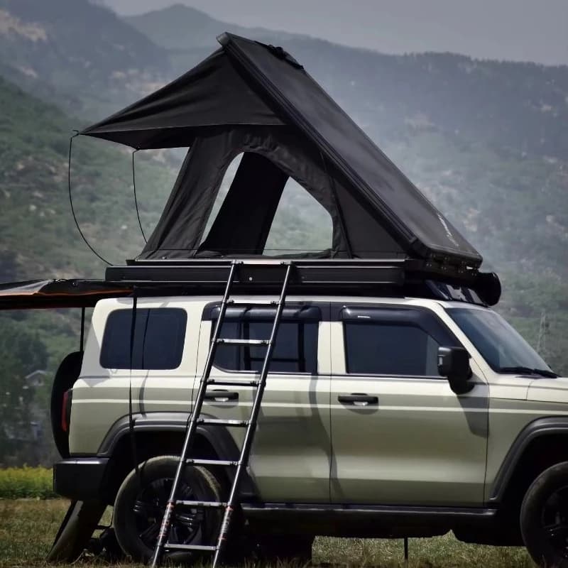 Tenda da Tetto per Auto Impermeabile per 2026 Persone, Tenda Rigida in Alluminio per Wrangler