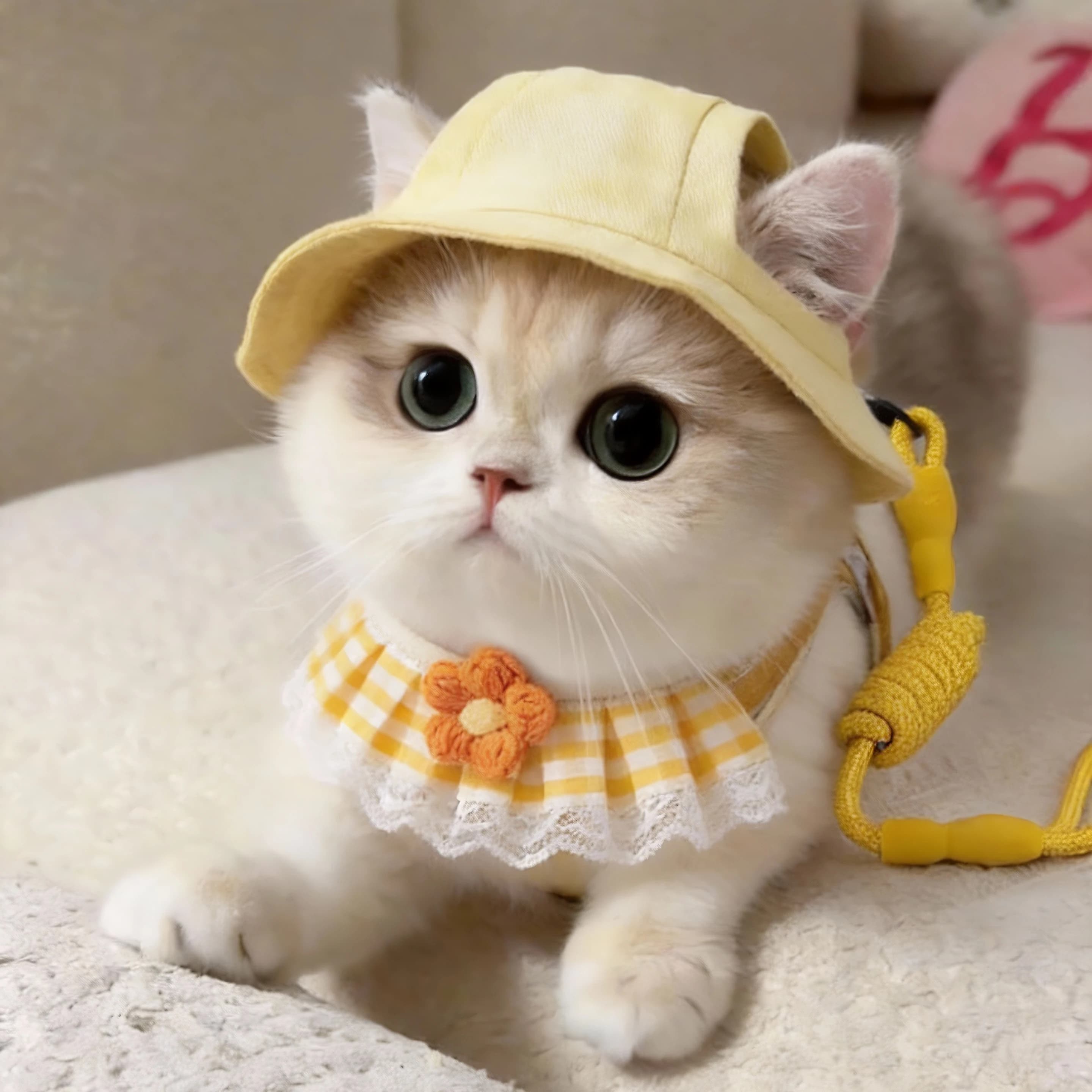 Guinzaglio e Pettorina per Cani a Pelo Corto, Accessori da Viaggio, Accessori per Fotografia di Animali Domestici, Cappello da Pesca, Cinghia Estensibile per Petto e Schiena, Carino