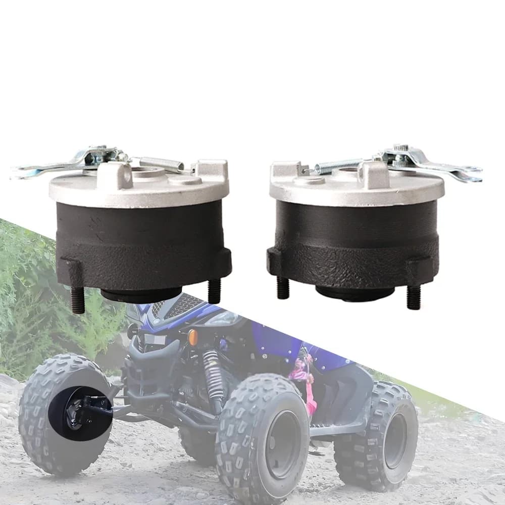 Mozzo ruota per gruppo freno a tamburo sinistro/destro da 78 mm * 3 con copertura pastiglie per parti di bici da cross Go Kart UTV Buggy Quad 50cc-150cc