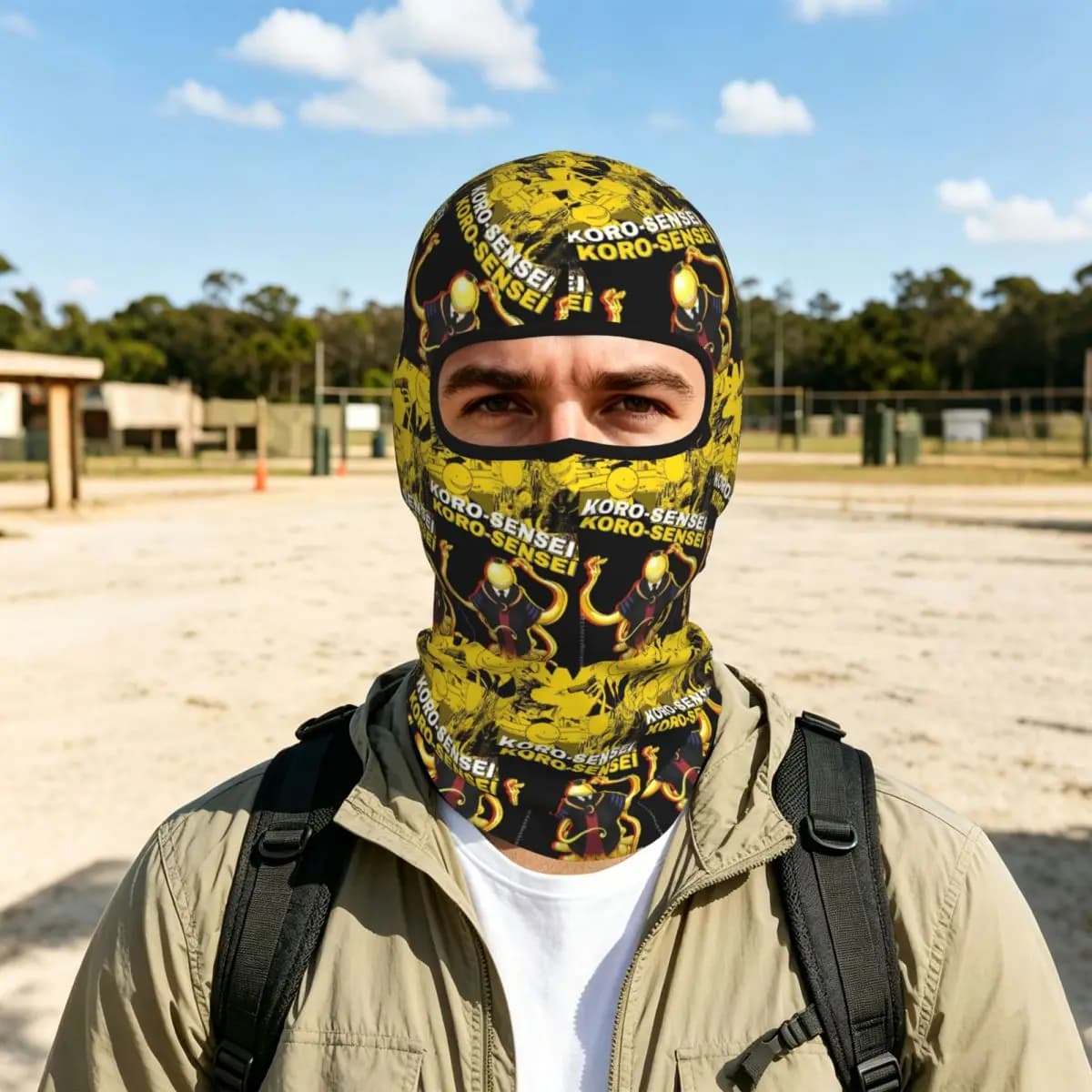 Assassination Classroom Octopus Koro Sensei Balaclava Full Face Mask Sun Protection Neck Gaiter For Motorcycle Cycling Outdoor