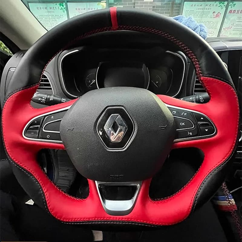 Car cover in real leather hand sewn for Renault Kadjar Koleos Megane Scenic 2015-2018