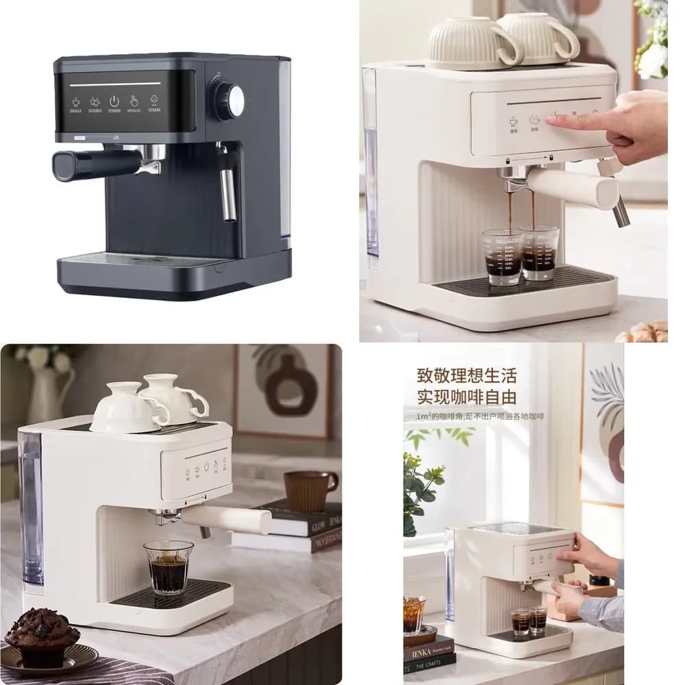 【2026】 2024 New Style Professional Touch Screen Programmable Semi-Automatic Espresso Coffee Machine Stainless Steel 19Bar