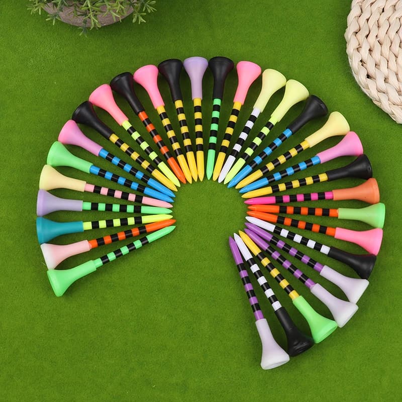New 10/20/30Pcs 70/83MM Golf Nail TEE Plastic Seat Cover Head Cover Serve Golf Tee Seat Ball Holders Mix Color Training Aids