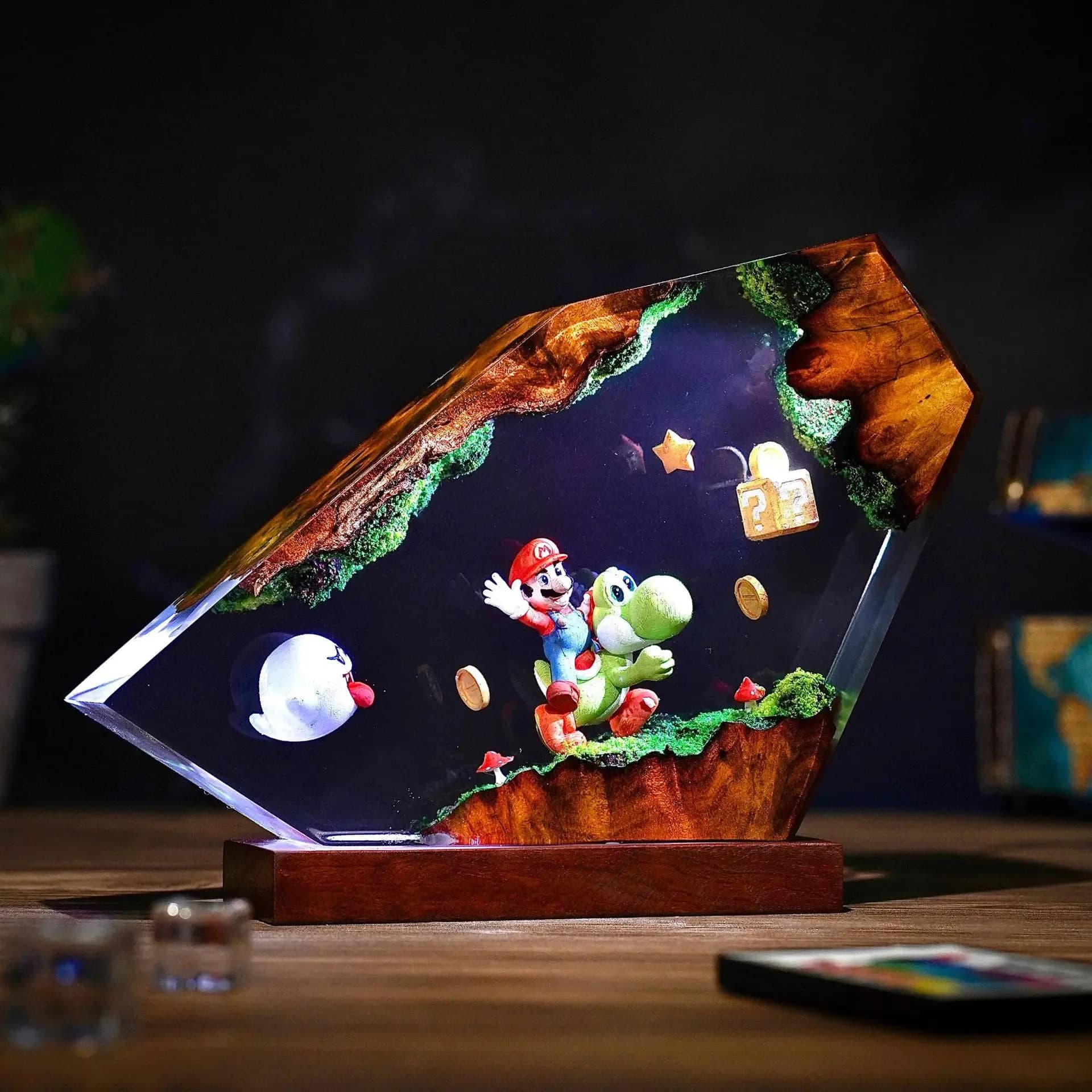 Lampada da Tavolo in Resina, Luce Notturna con Personaggi Anime Cartoon, Figura Personalizzata, Decorazione Artistica Creativa per Casa, Ricarica USB
