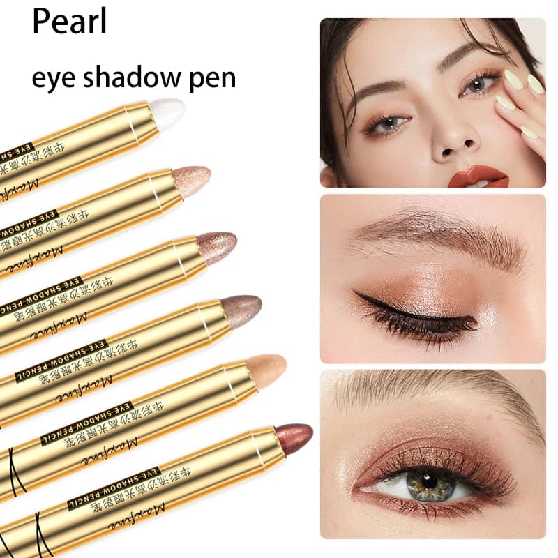 Pen for eye shadow powder with glitter pearls Face umbrella Highlighting cosmetic pencil Make-up for waterproof and durable eyes