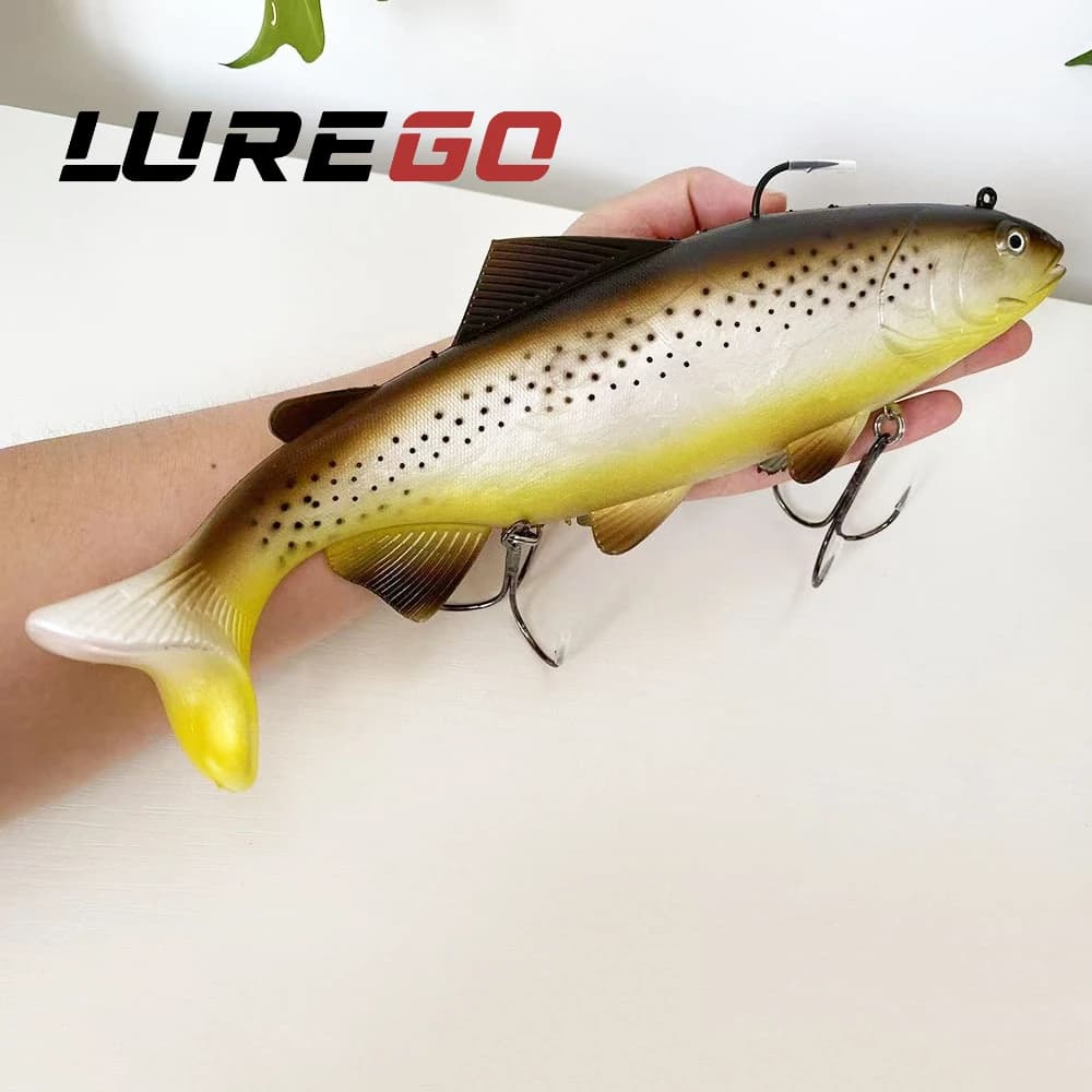 Jig a passo lento da 30 cm 400 g con gancio anti-morso - Esca da jigging resistente per la pesca in acque profonde, in mare offshore e in basso