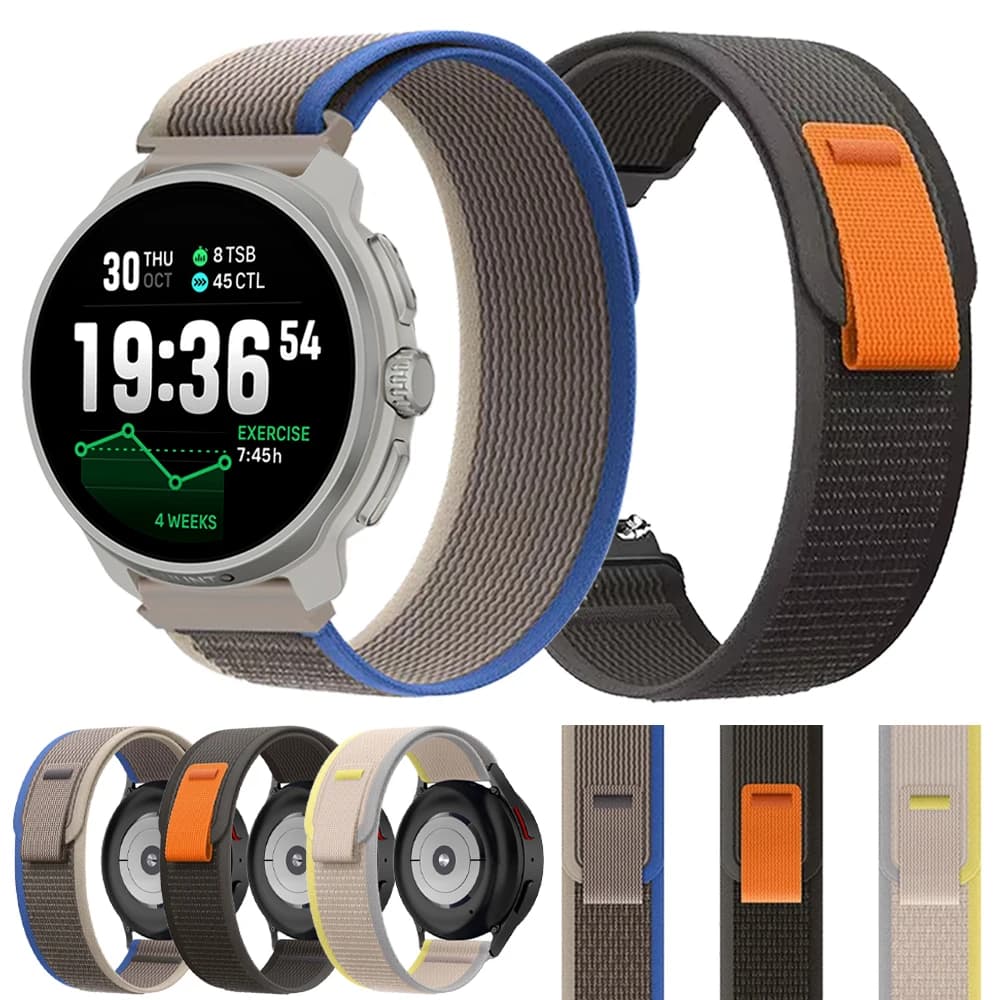 Cinturino in nylon da 22 mm per SUUNTO 9 Peak DLC/PRO RACE 2/S RUN OCEAN VERTICAL Sostituisci il braccialetto per Xiaomi/Redmi Watch cinturino sportivo