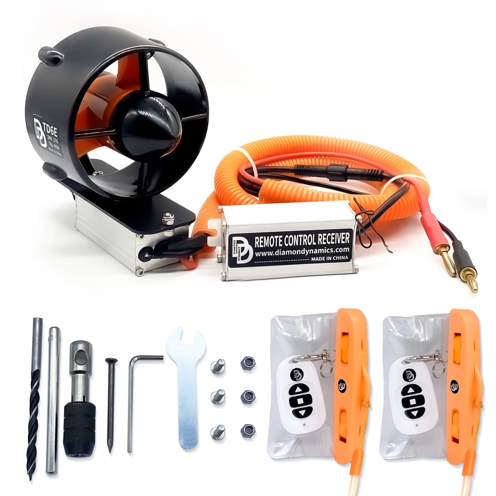 (TD6E) propulsore subacqueo, ESC impermeabile 40A, telecomando, 24V, 7kg di spinta, 408w, motore Brushless, Kayak, tavola da Paddle SUP
