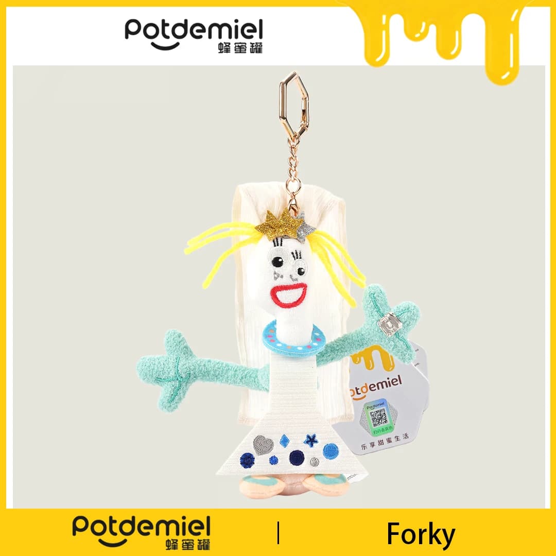 Potdemiel Disney Toy Story Forky Plush Pendant Stuffed Doll Toy Bag Charm Backpack Ornament Keyring Purse Fans Gift Kids Adults