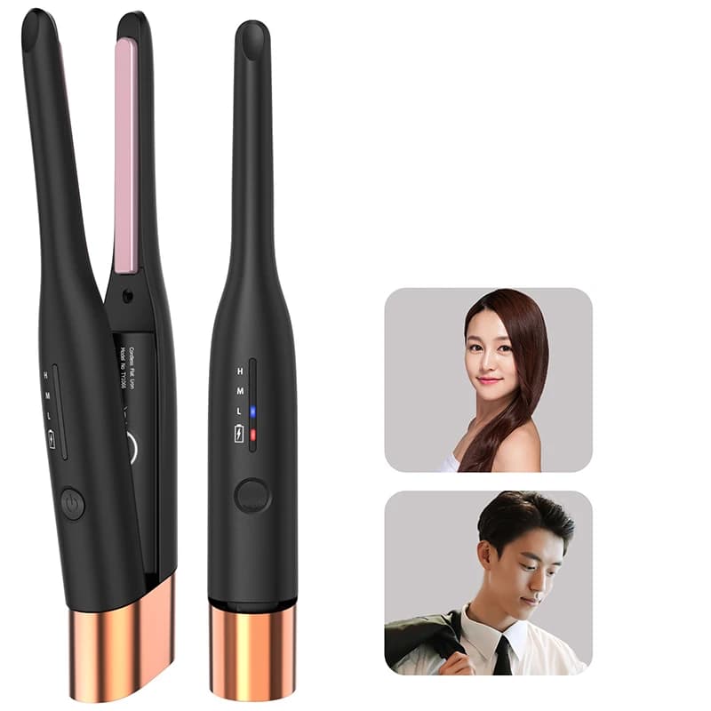 Piastra per capelli elettrica senza fili ricaricabile riscaldamento istantaneo ferro arricciacapelli piastra per capelli strumenti arricciacapelli