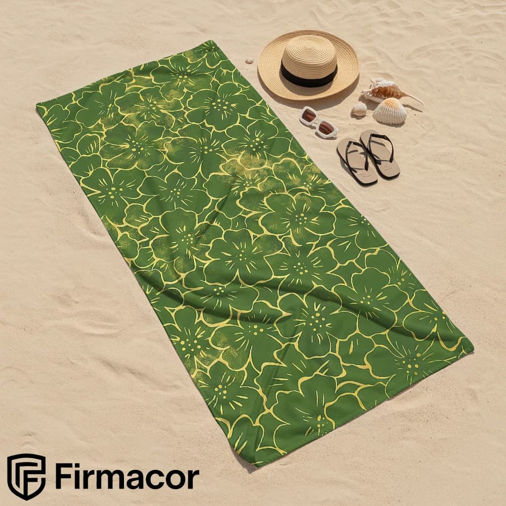 Golden Line Floral Cartoon Anime Beach Towel Microfiber Quick Dry Super Absorbent Soft Bath Towel for Kids Adults Travel