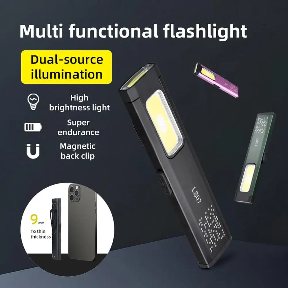 Luce di Segnalazione Lampeggiante di Sicurezza, Luce Forte Portatile Mini per Manutenzione Esterna, Torcia EDC di Emergenza
