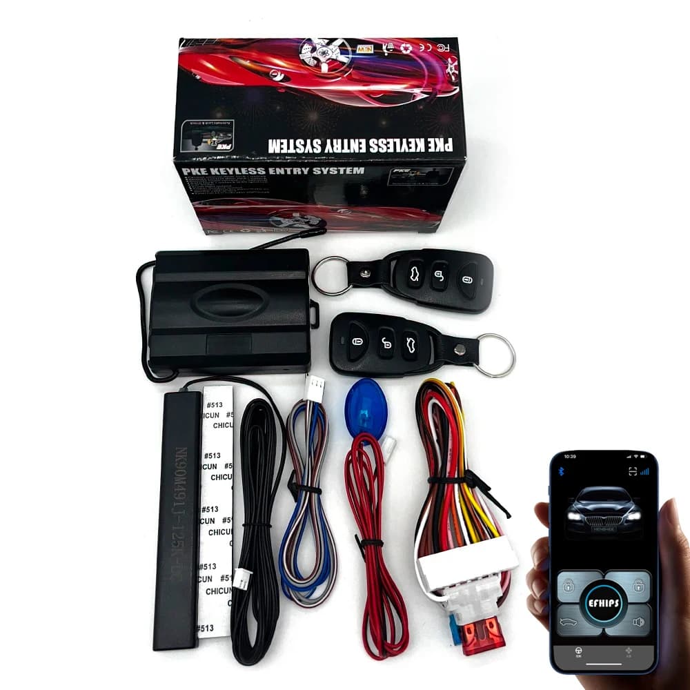 Controllo APP pke modulo ingresso senza chiave a induzione intelligente telecomando controller serratura centrale sistema di chiusura porta centrale per auto