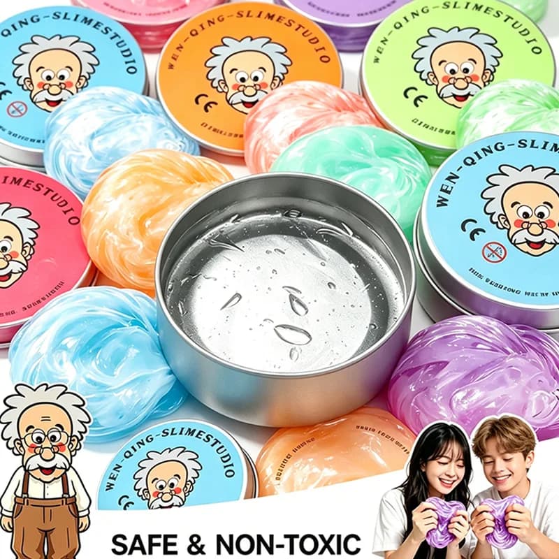 Bestseller: Slime Liquido Colorato in Vetro, Giocattolo Antistress, Fluido Non-Newtoniano, Pasta Elastica per Regali di Compleanno per Bambini
