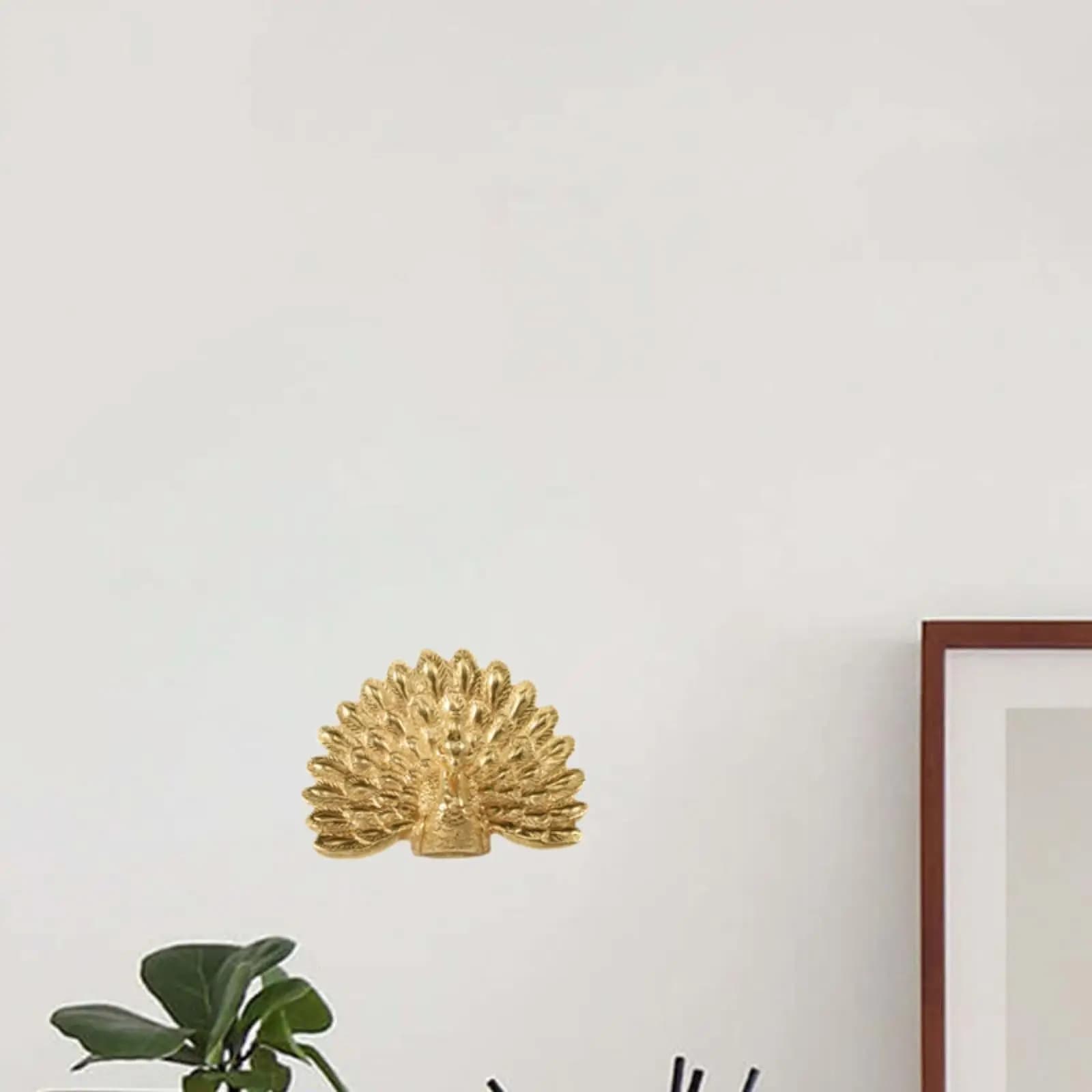 Maniglia per mobili in ottone con pavone, maniglia per cassetto della cucina, scultura di animali Robusta tirante per porta dell'armadio per soggiorno