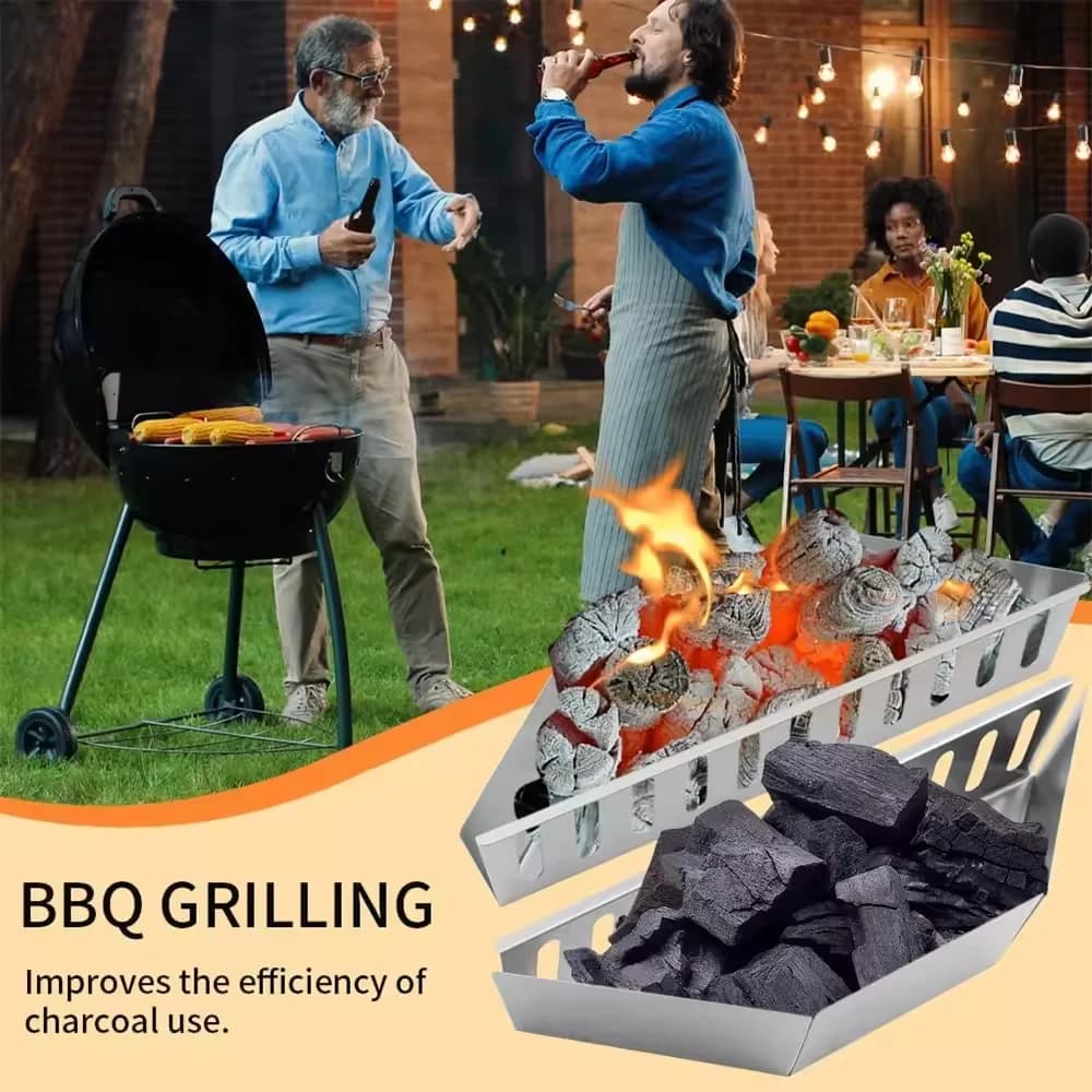 Charcoal Basket BBQ Charcoal Grill Basket Holders Grilling Accessories Replacement for Grill Accessories