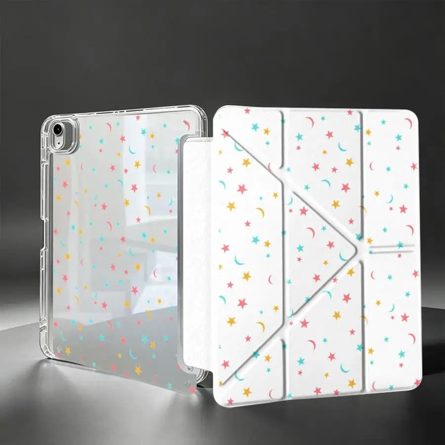 Pastel Star Moon Tablet Case For Samsung Galaxy Tab A11 A9 Plus S10 Lite A8 S9 Plus S7 FE S8 With Pen Slot Cover