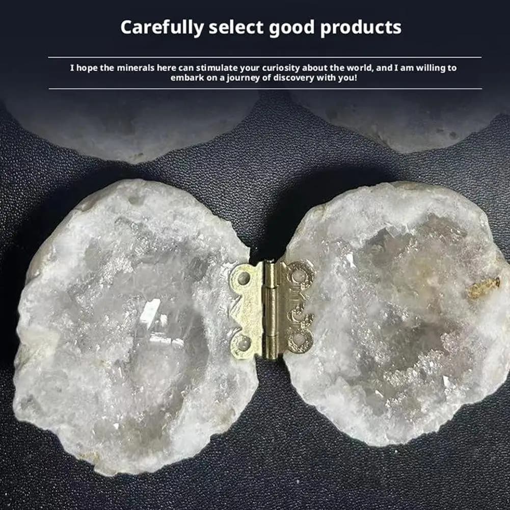 Scatola per Anello di Fidanzamento in Vetro Viola Fatta a Mano, Scatola Portagioie in Cristallo Geode Ametista, Regalo Romantico per Proposta di Matrimonio per Lei Donna