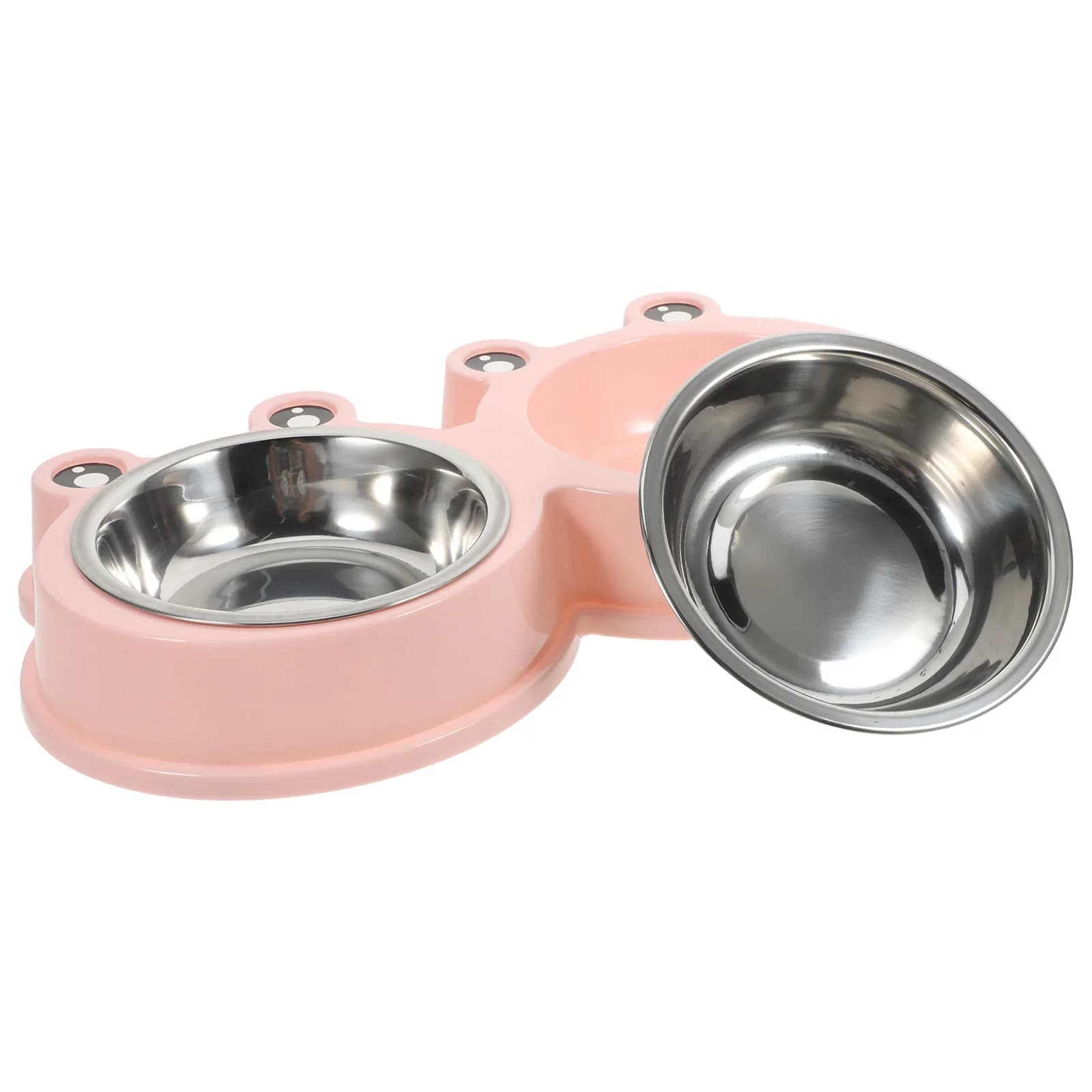 Stainless Steel Pet Dog Cat Feeding Bowl Nonslip Base Cute Food Water Holder Medium Large Small Pet Bowls