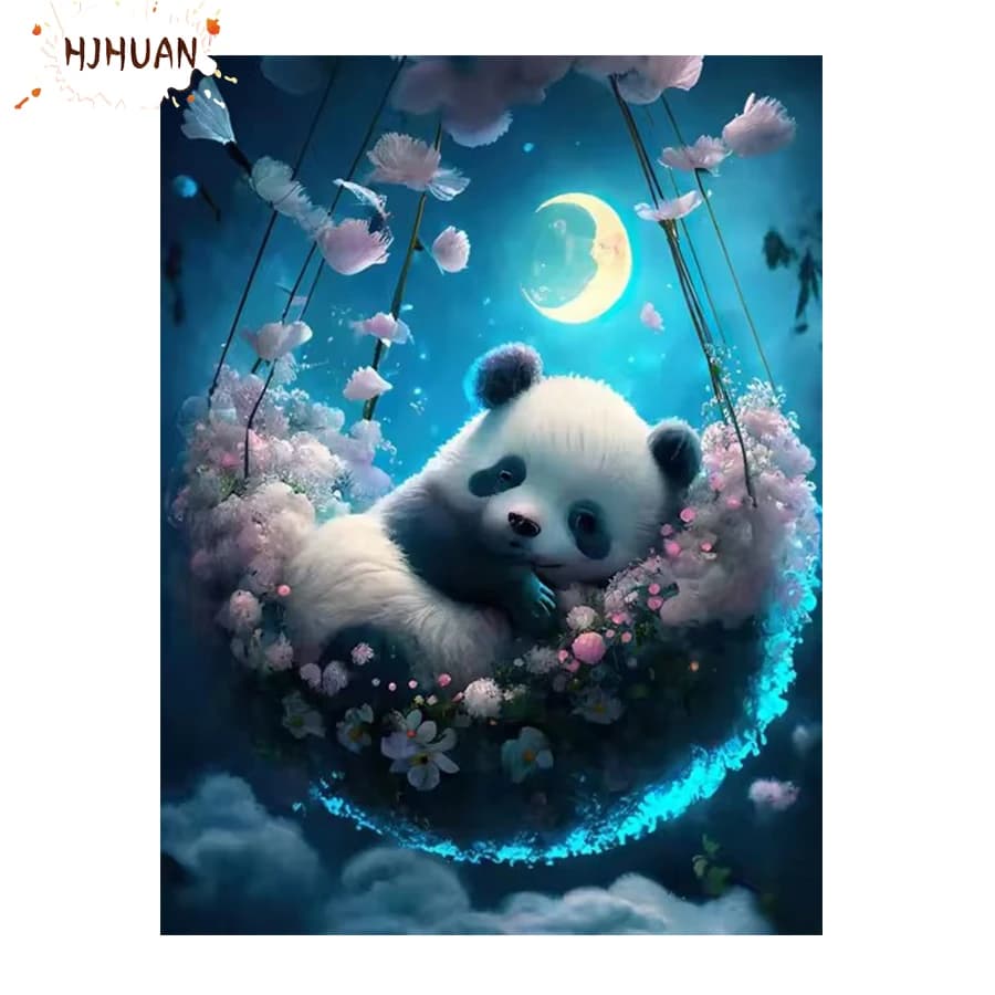 Pittura diamante Animale del fumetto gatto Mosaico Punto croce Pieno rotondo Trapano quadrato Mosaico Immagine artistica Decorazione della casa Regalo di compleanno