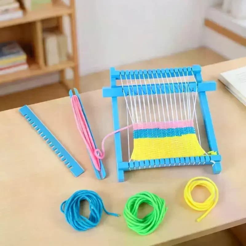 1 Set Weaving Loom Kit Kids Technology Handmade STEM DIY Tool Primary Secondary School Students No Fail Easy
