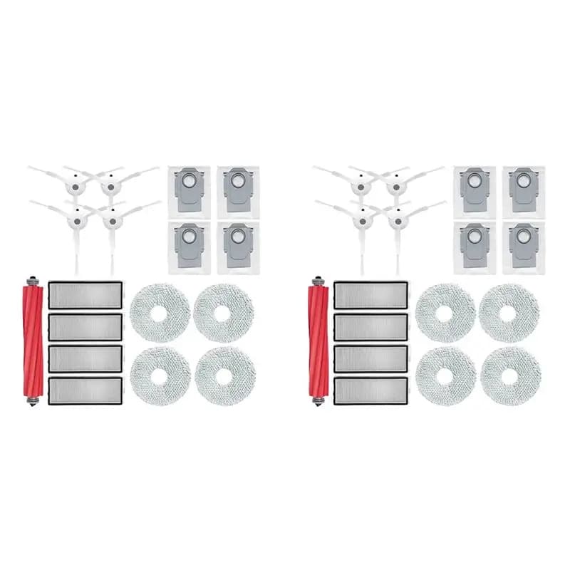 Set di accessori AB47-2 per robot aspirapolvere Roborock Qrevo Pro/ Qrevo Maxv/ Qrevo S: panno lavapavimenti, filtro, spazzola principale e spazzole laterali.