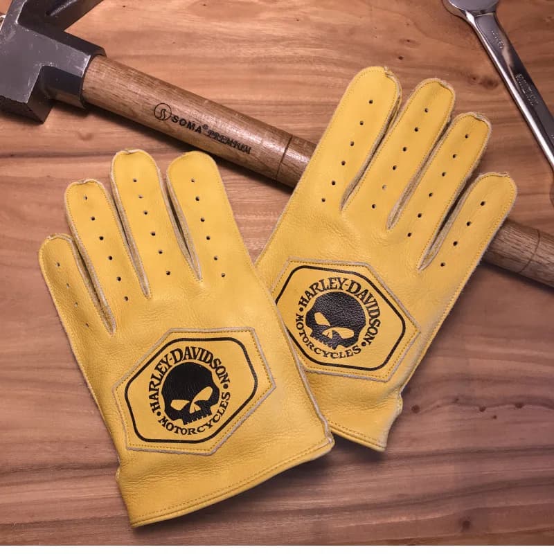 Motorcycle Non-slip American Retro Leather Outdoor Riding Full-finger Gloves For Harley Pan America ADV 1250 PA1250 PANAMERICA