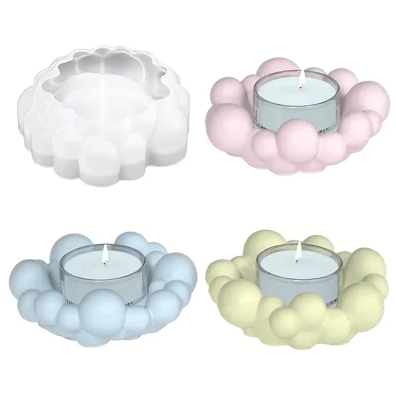 1 pz vassoio a forma di nuvola irregolare stampo in silicone portacandele a bolle stampo in argilla resina epossidica colata per stampo in cera per aromaterapia fai da te