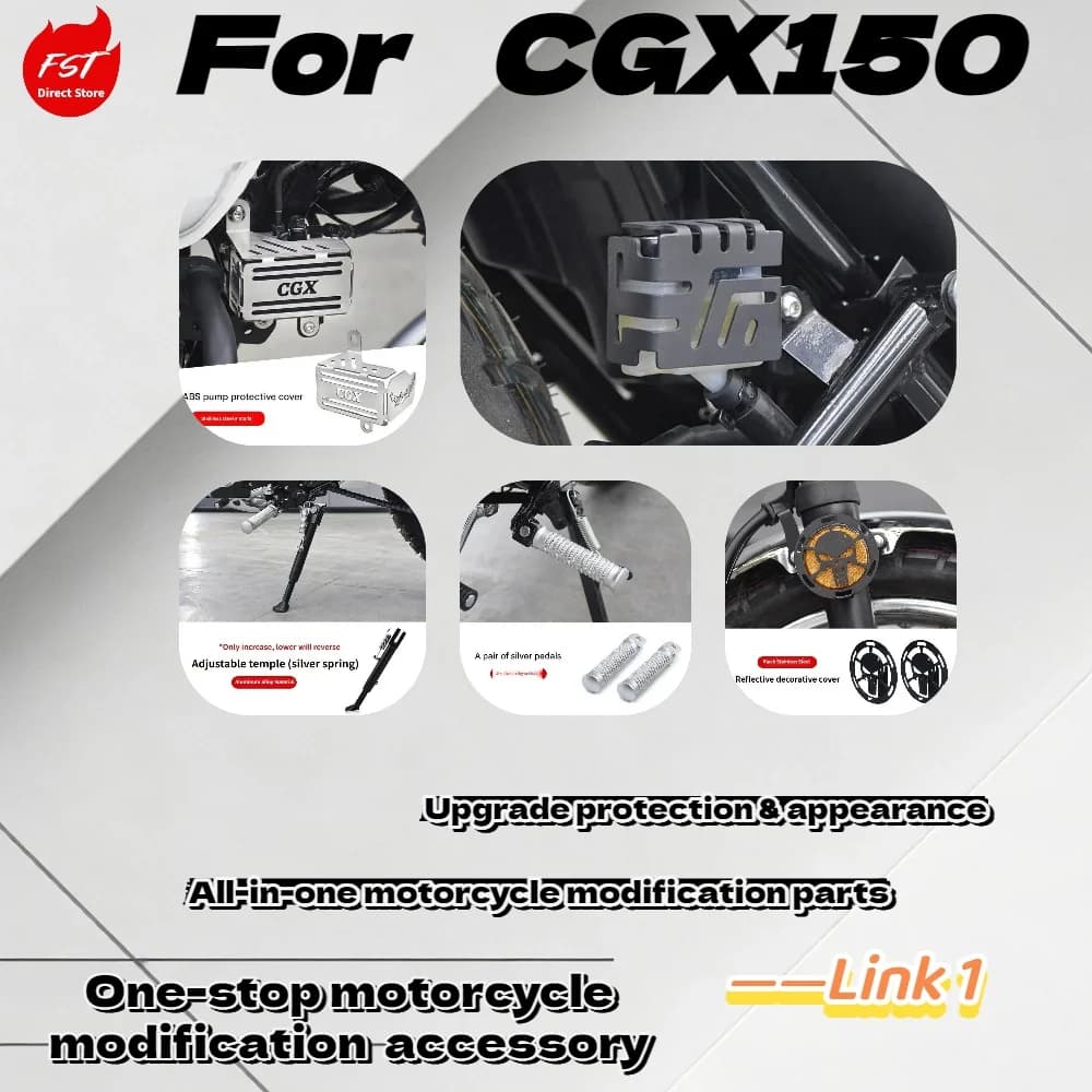 Per CGX150: Kit Completo di Parti Modificate - Copertura Protettiva, Leva del Cambio, Cavalletto Laterale, Poggiapiedi, Copertura Decorativa, Copertura Faro