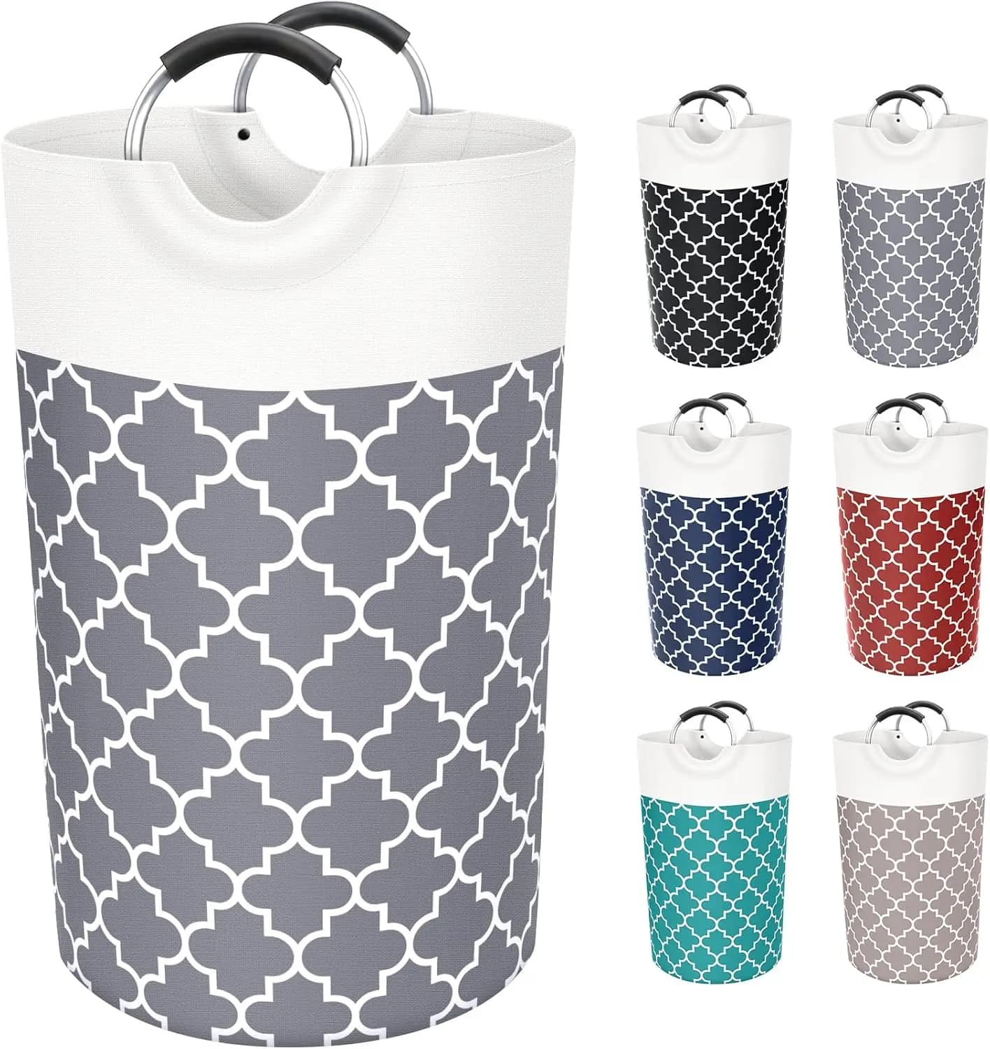 Large Laundry Basket Laundry Hamper Bag Washing Bin Clothes Bag Collapsible Tall with Handles Waterproof Travel Bathroom College