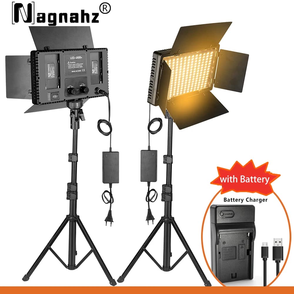 Nagnahz U800 U600 LED Photo Studio Light for Tiktok Youbute Game Live Video Lighting Portable Photo Lamp for Video Recording