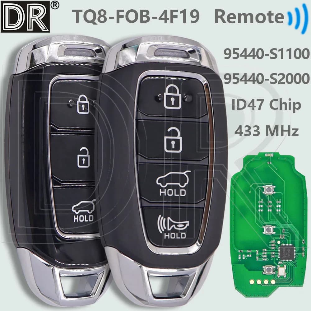 DR 95440-S1100 ID47Chip 433 MHz Di Prossimità Smart Car Chiave A Distanza TQ8-F0B-4F19 Per Hyundai Santafe 2018 2019 2020