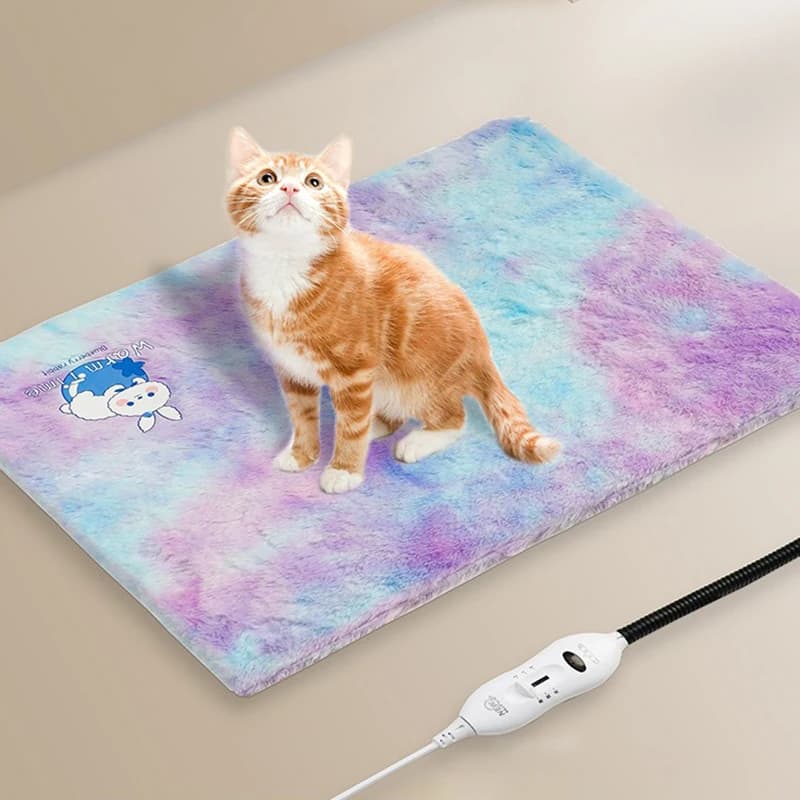 Tappetino riscaldante invernale per cani caldo Letto elettrico a temperatura regolabile Cuscinetti riscaldati per gatti Copertura lavabile rimovibile Coperta elettrica per animali domestici
