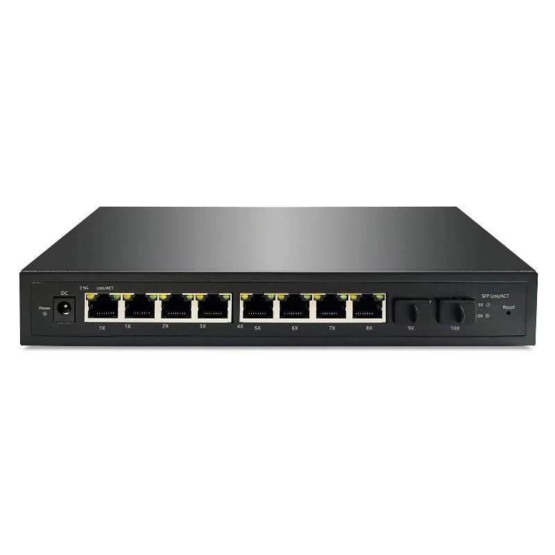 2.5G Gigabit Managed PoE Switch 8 Ports 120W 802.3af/at 10G SFP+ Uplink Network Equipment For WiFi6 Access Point And NAS Storage