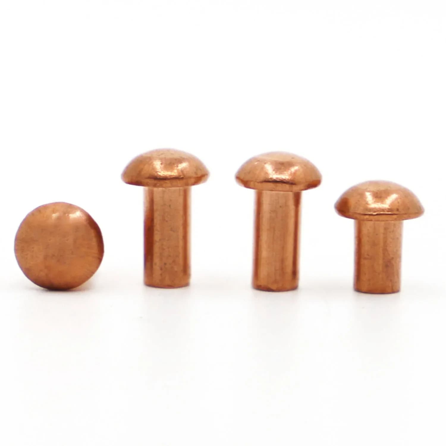 1-50 pz M1.5 M2.0 M2.5 M3 M4 M5 M6 M8 rame solido testa tonda rivetto lega rivetto autobloccante GB867