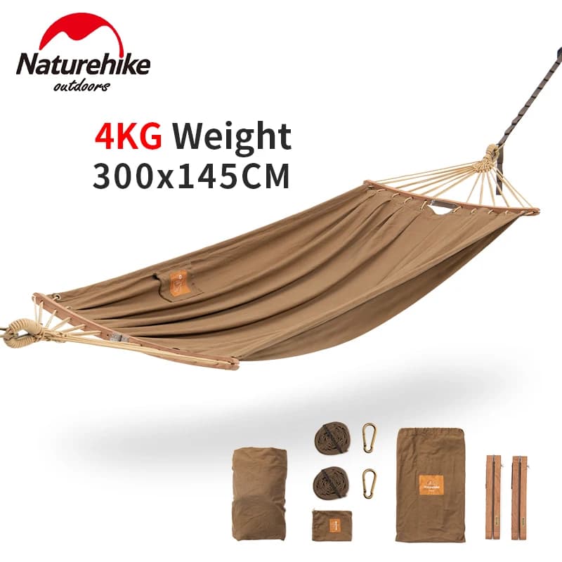 Naturehike Amaca da campeggio per 2 persone sospesa doppia altalena portatile staccabile tela impermeabile con cuscinetto 300 kg
